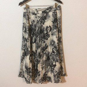 Lucy Paris Pleated Floral Maxi Skirt